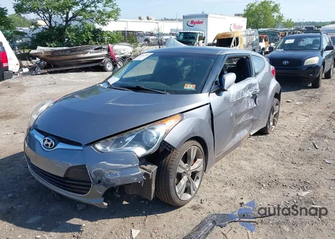 2012 Hyundai Veloster Base W/Black из США, поврежденный, VIN KMHTC6AD4CU021774